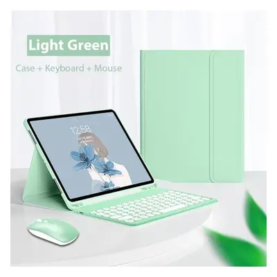 (light green, redmi pad 10.6) Keyboard Case With Mouse For Xiaomi Redmi Pad Se 11" Magnetic Tabl