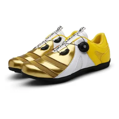 (yellow, 45) Cycling Shoes Lockless Cycling Shoes Men&apos;s And Women&apos;s Cycling Hard Soled