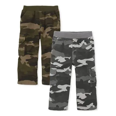 The Children's Place Baby Boys and Toddler Boys Pull On Cargo Pants Night Camo/Olive Camo MONTHS