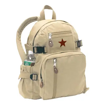 Rothco Khaki Vintage Star Back Pack with Red Star