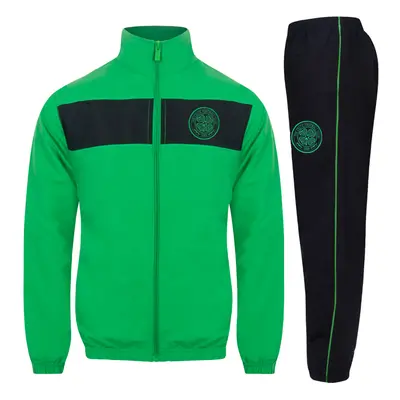 (Black Green, Years) Celtic FC Boys Tracksuit Jacket & Pants Set Kids OFFICIAL Football Gift