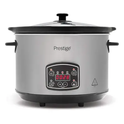 Prestige Digital Slow Cooker Stainless Steel Small Kitchen Appliance - 5.5