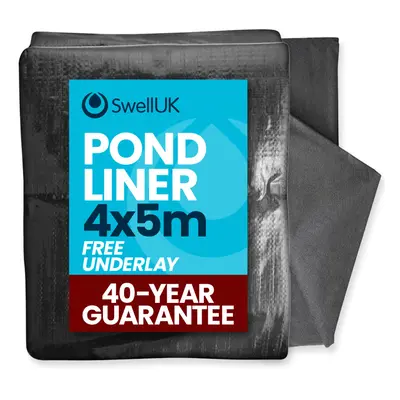 (4x5m) Swell UK Year Guarantee Pond Liner and Underlay