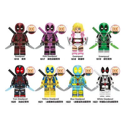 (Deadpool A) 8PCS Marvel Deadpool Avengers Super Heroes Mini Figures Fit Lego Venom