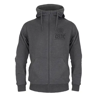 (Grey, Large) Celtic FC Mens Hoody Zip Fleece OFFICIAL Football Gift