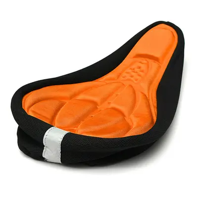 (Orange) Bicycle Saddle Cover Outdoor 3D Pad Soft Cushion