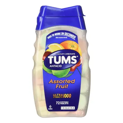 Tums Ultra Maximum Strength Chewable Tablets, Assorted Fruit - Ea