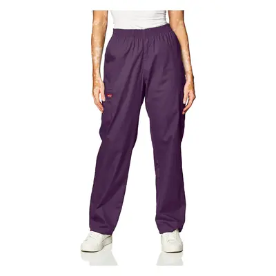 Dickies womens Signature Elastic Waist medical scrubs pants Eggplant XX-Large Petite US