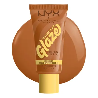 NYX PROFESSIONAL MAKEUP Buttermelt Glaze Soft Glow Skin Tint + SPF 30, Up To 12HR Wear, Praline 