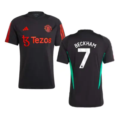 (XXL) Man Utd Training Jersey (Black) (Beckham 7)