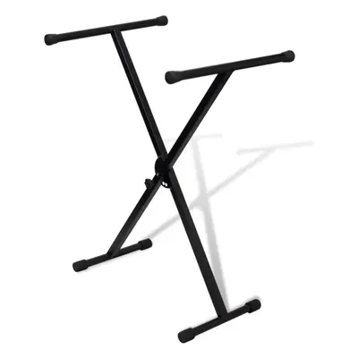 Heavy Duty Single Braced Keyboard Stand X-Frame Height Adjustable Foldable