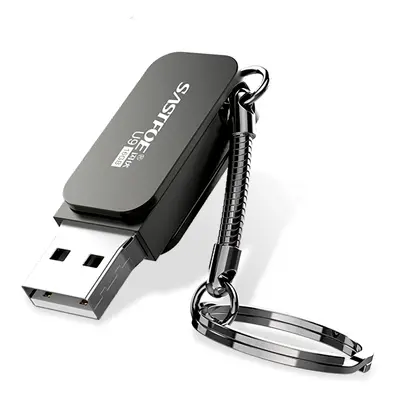 (128GB, Black) USB3.0 Flash Drive Pendrive Zinc Alloy Portable USB Disk with Key Chain Thumb Dri