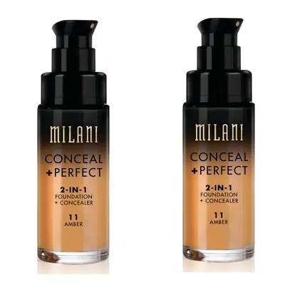 Milani Conceal And Perfect In Foundation + Concealer Amber 30ml x2