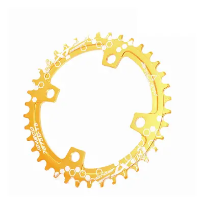 (Gold, 34T) 32/34/36/38T Mountain Bike Discs Bike Components Round Narrow Wide Chainring Bicycle