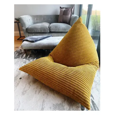 (Mustard) Jumbo Cord Adult bean bag Jumbo Cord Beanbags