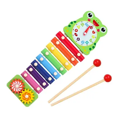 (Green) Hand Knocking Piano Musical Hand Xylophone Orff Musical Instruments Early Education Enli