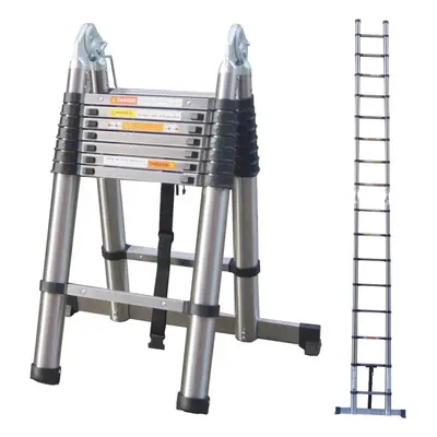 3.8M Multi-Purpose Telescopic Ladder Portable Extendable A-Frame Stronger then Aluminum