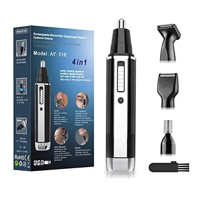 Nose and Ear Hair Trimmer-Professional USB Rechargeable Nose Hair Trimmer,4 in Painless Nose Hai