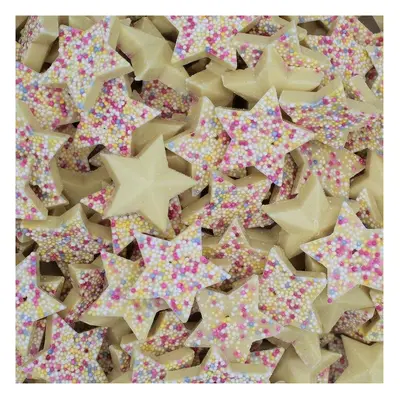 (3kg Bulk Box) White Chocolate Snowie Stars