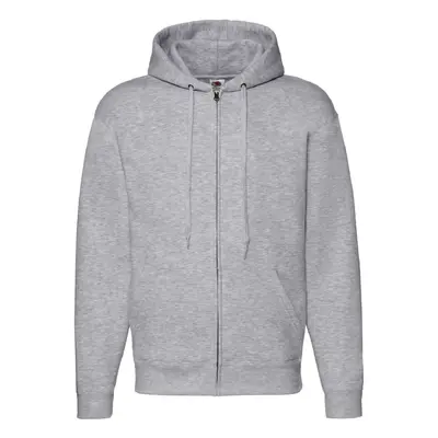 (3XL, Heather Grey) Fruit Of The Loom Mens Zip Through Hooded Sweatshirt / Hoodie