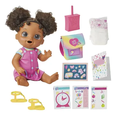 Baby Alive Time for School Baby Doll Set Inch Back to School Toys for Girls & Boys Black Hair Pr