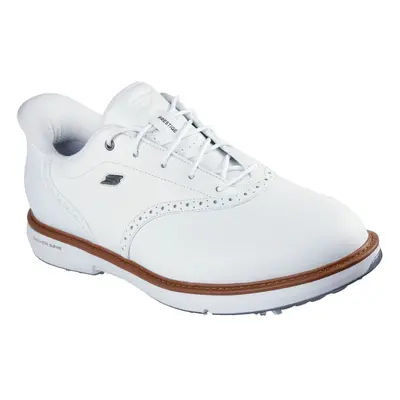 (UK 9, White) Skechers Mens Slip-ins GO GOLF Prestige Leather Waterproof Golf Shoes