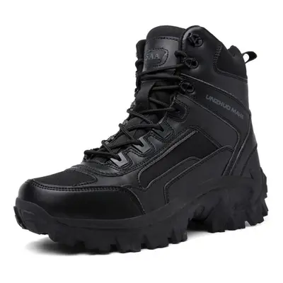 (black, 43) Tactical Military Boots Men Boots Special Force Desert Army Boots Outdoor Hiking Boo