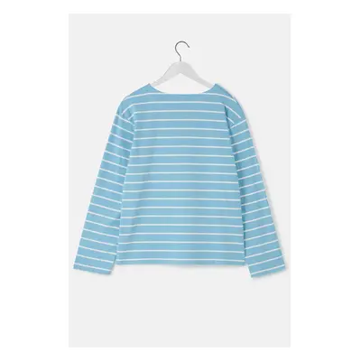 (UK 10, Marine Blue Stripe) Causeway Womens Breton Top