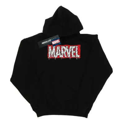 (4XL, Black) Marvel Mens Drip Logo Hoodie