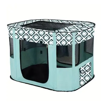 (green, M) Foldable Cat Delivery Room Enclosure-polyester Fiber Pet Tent For Cats With Carrying 