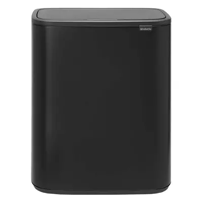 Brabantia Bo Touch Top Trash Can - x Gal Bucket (Matt Black) Soft Open/Close Kitchen Garbage & R