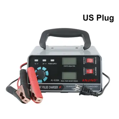 (US Plug) Automatic Battery-chargers Eu/us Plug 12v/24v Five-stage Power Puls Repair Chargers 40