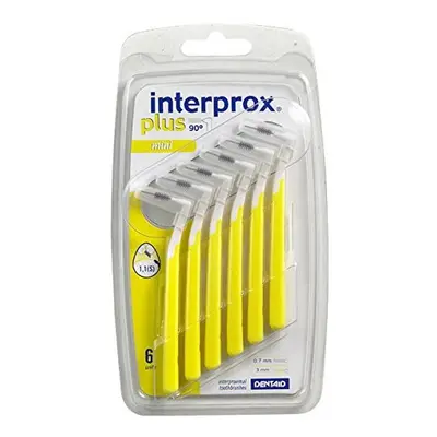 Interprox Plus Interdental Brush Yellow (Pack of 3ÃÂ Mini 6ÃÂ Pack (3ÃÂ x Pack of 6)