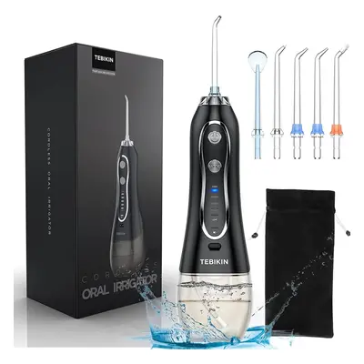 Cordless Water Flosser, Portable Dental Professional Oral Irrigator with Gravity Ball, Powerful 