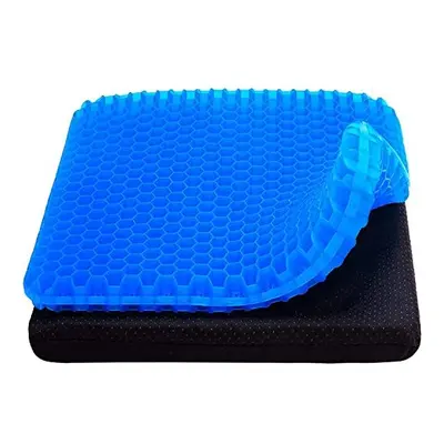 2022 New Gel Seat Cushion, Honeycomb Design Double Thick Gel Cushion with Relieving Back coccyx 