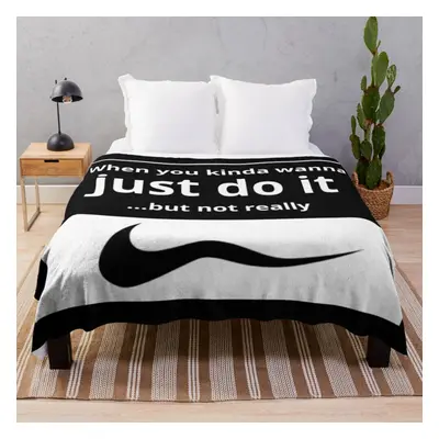 Fleece Throw Blanket Humorous Just do it for Sofa Couch Kids x Inches