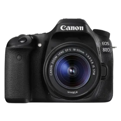 CANON EOS 80D DSLR Camera with mm f/3.5-5.6 IS STM Zoom Lens - Black, Black