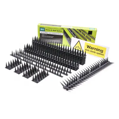 (Black, 60pcs) Fence Wall Spikes Garden Tall Bird Spikes