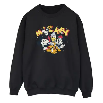 (XXL, Black) Disney Womens/Ladies Mickey Mouse Group Sweatshirt