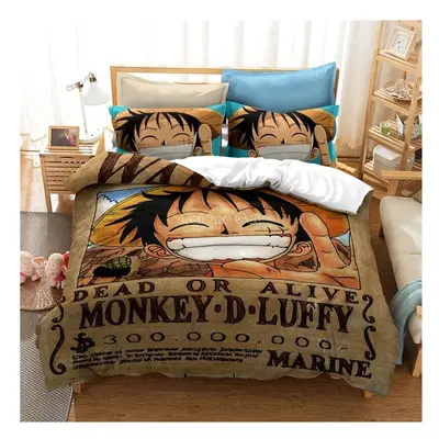 (1, Double) ONE PIECE Anime Bedding Set Juvenile Monkey D.Luffy