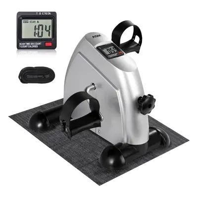 AGM Mini Bike, Mini Exercise Bike Leg Machine Digital Under Desk Bike Foot Cycle Arm & Leg Pedal