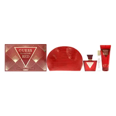 Guess Seductive Red by Guess for Women - Pc Gift Set 2.5oz EDT Spray, 3.4oz Body Lotion, 0.5oz T