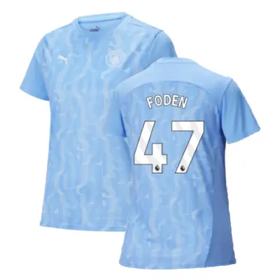 (L) Man City Prematch SS Shirt (Light Blue) - Womens (Foden 47)