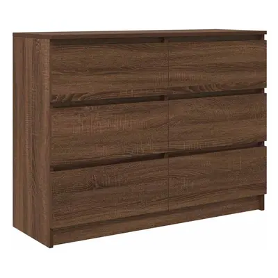 vidaXL Sideboard Brown Oak 100x35x76 cm Engineered Wood storage cabinet