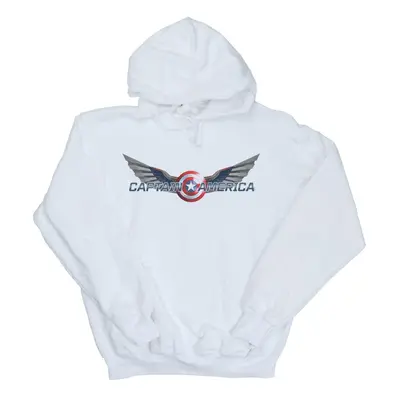 (L, White) Marvel Womens/Ladies Falcon And The Winter Soldier Captain America Logo Hoodie