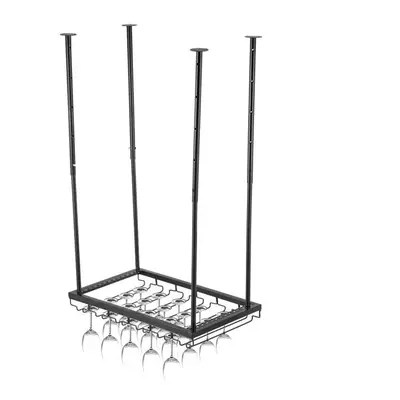 Vevor XGSJJYCHS23.5TTLMV0 23.6 x 13.8 in. Ceiling Wine Glass Rack, Black