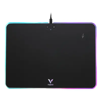 Wireless Charging Mouse Pad Anti-Slip Silicone Base USB Wired RGB Backlit Gaming Mouse Pad for P