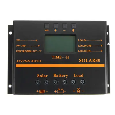 (60A) PWM Solar Controller LCD Function 5V DC Solar Panel Battery Charge Regulator