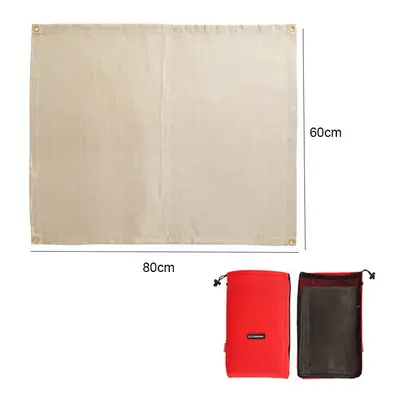 (Glass fiber, 80*60) Outdoor Camping Fireproof Cloth Heat Insulation Pad Flame Retardant Cloth P