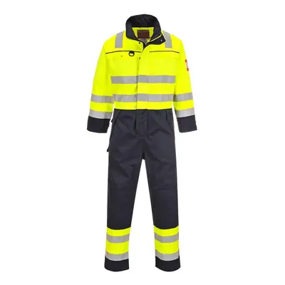 (XXL R, Yellow/Navy) Portwest Unisex Adult Hi-Vis Multi-Norm Overalls